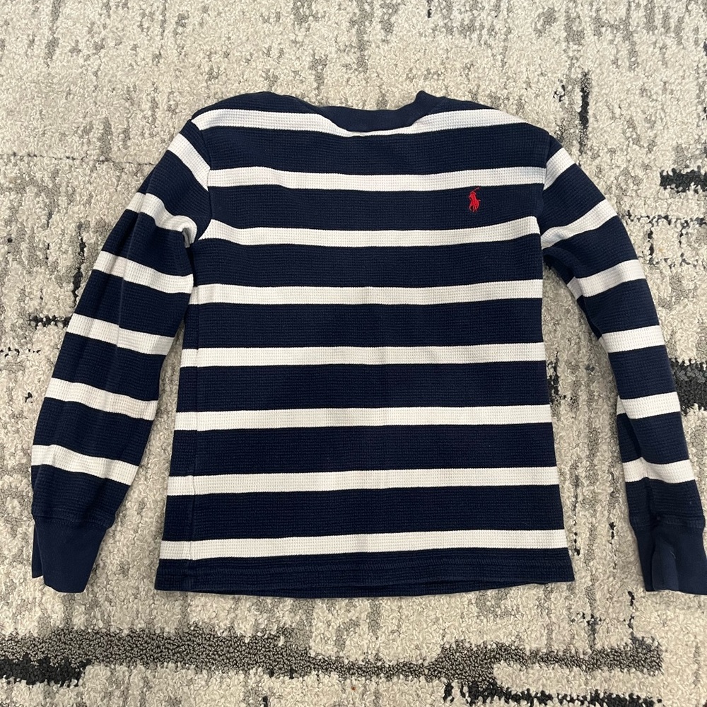 Polo by Ralph Lauren Kids Navy and White Long Sleeve Tee size 5
